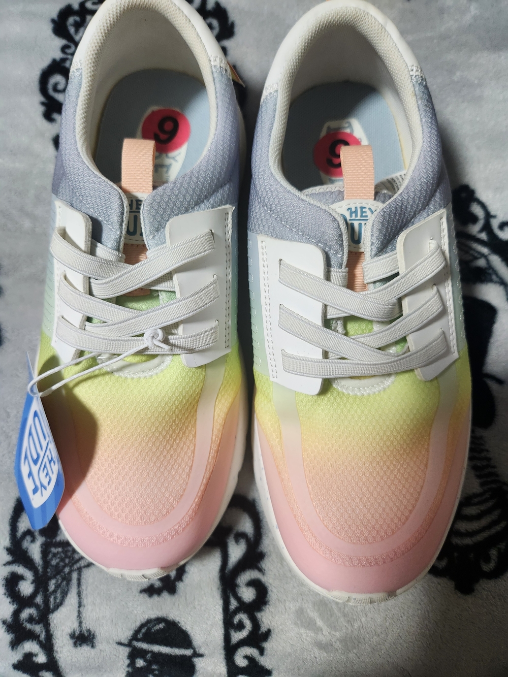 Hey Dude Women's Pastel Gradient Sneakers - Pink, Yellow & Blue